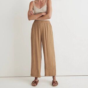 NWT Madewell Crinkled Crepe Straight-Leg Crop Pants, sz medium